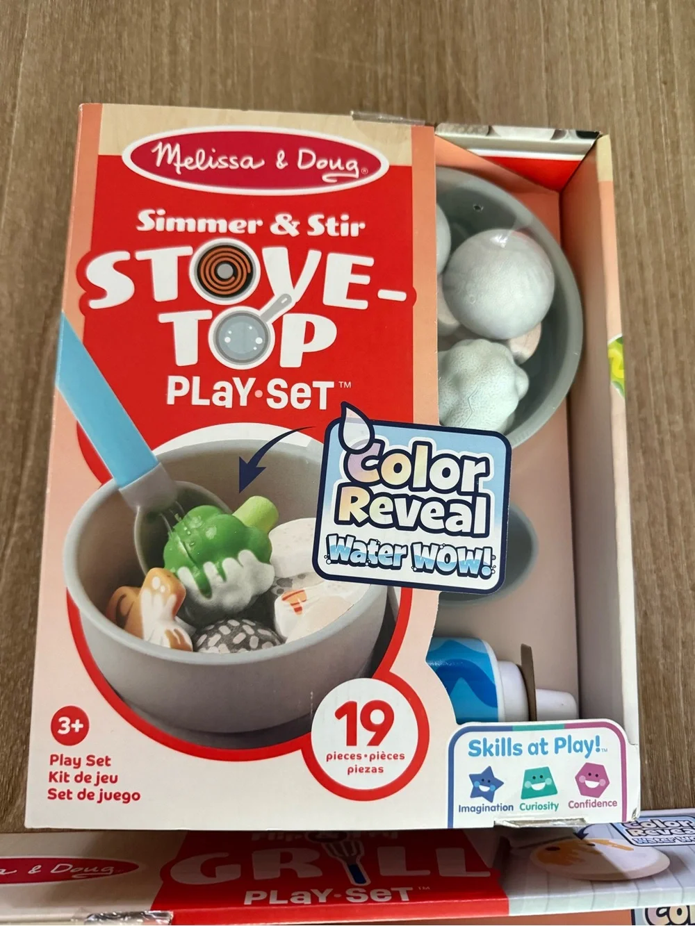 Melissa & Doug flip and fry grill set with simmer and stir stove top set NEW!